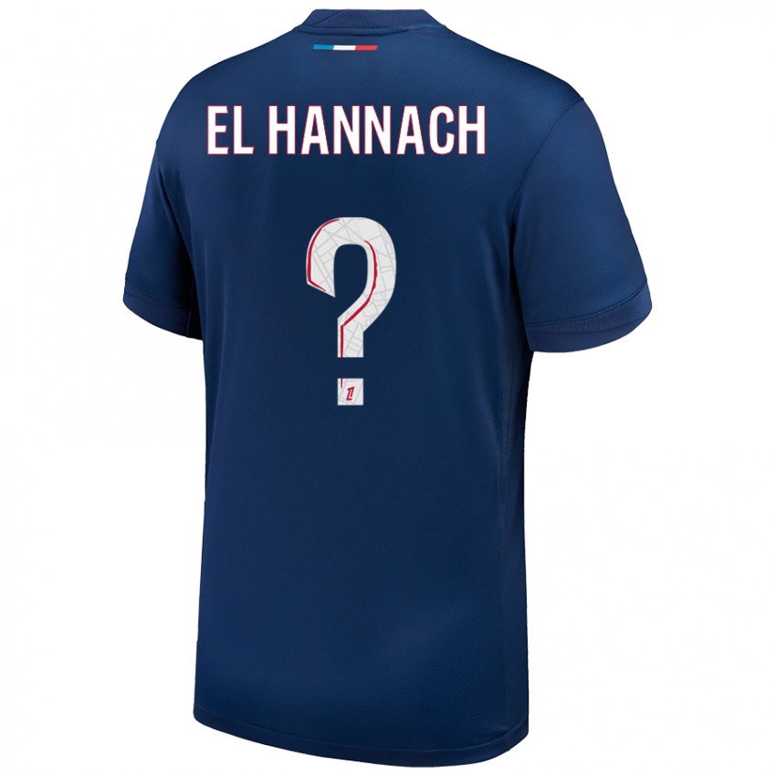 Kinderen Younes El Hannach #0 Marineblauw Wit Thuisshirt Thuistenue 2024/25 T-Shirt