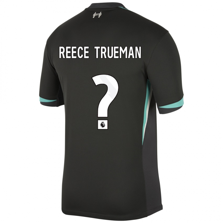 Kinderen Reece Trueman #0 Zwart Antraciet Wit Uitshirt Uittenue 2024/25 T-Shirt