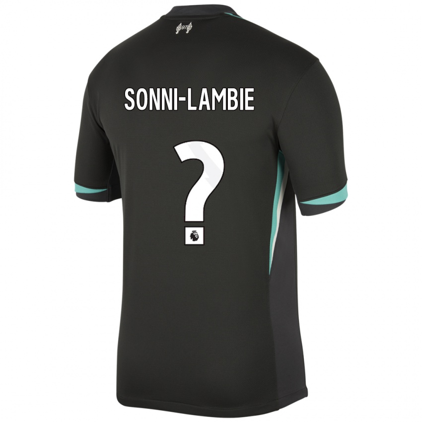 Kinderen Joshua Sonni-Lambie #0 Zwart Antraciet Wit Uitshirt Uittenue 2024/25 T-Shirt