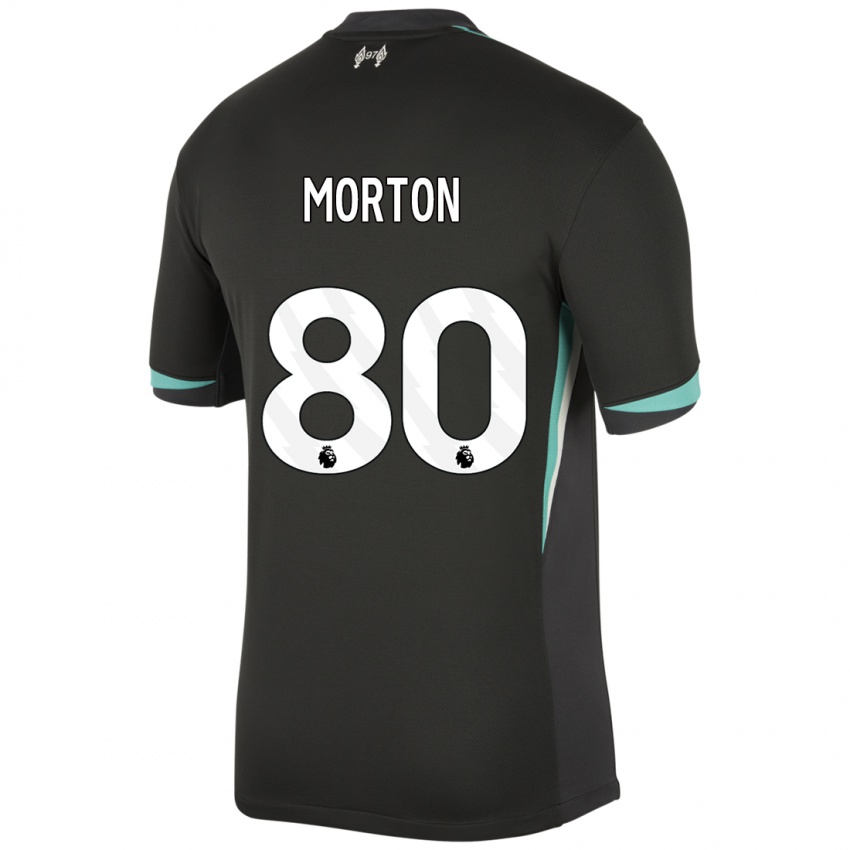 Kinderen Tyler Morton #80 Zwart Antraciet Wit Uitshirt Uittenue 2024/25 T-Shirt