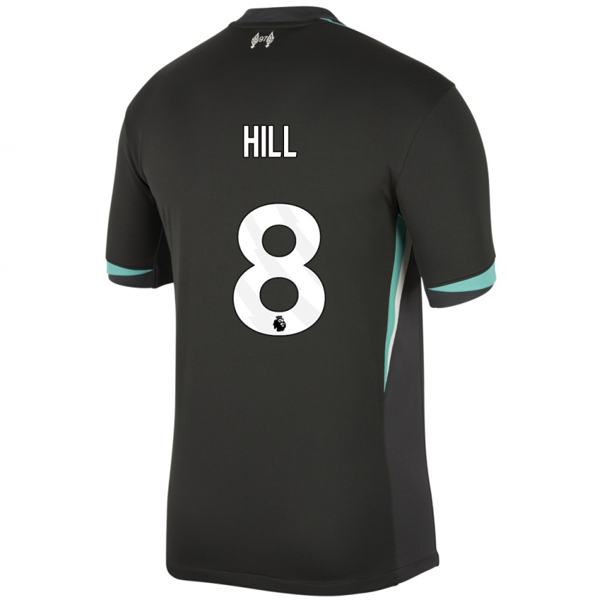 Kinderen Tom Hill #8 Zwart Antraciet Wit Uitshirt Uittenue 2024/25 T-Shirt