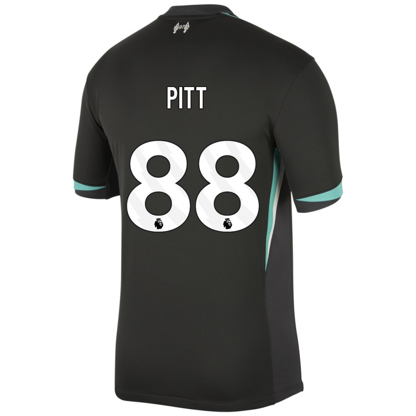 Kinderen Lucas Pitt #88 Zwart Antraciet Wit Uitshirt Uittenue 2024/25 T-Shirt