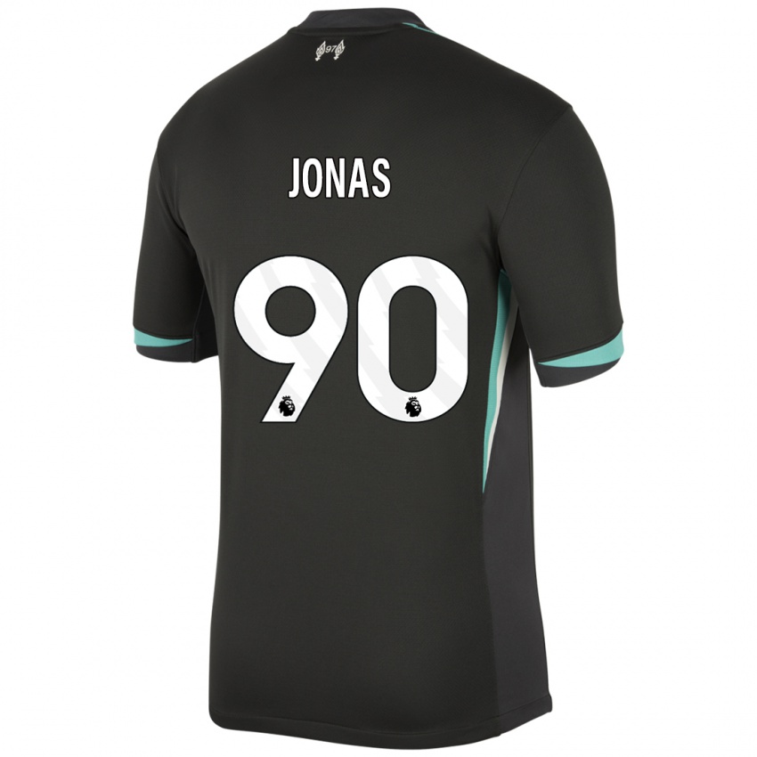 Kinderen Lee Jonas #90 Zwart Antraciet Wit Uitshirt Uittenue 2024/25 T-Shirt