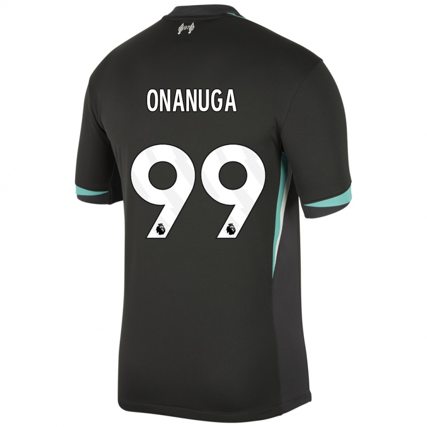 Kinderen Fola Onanuga #99 Zwart Antraciet Wit Uitshirt Uittenue 2024/25 T-Shirt