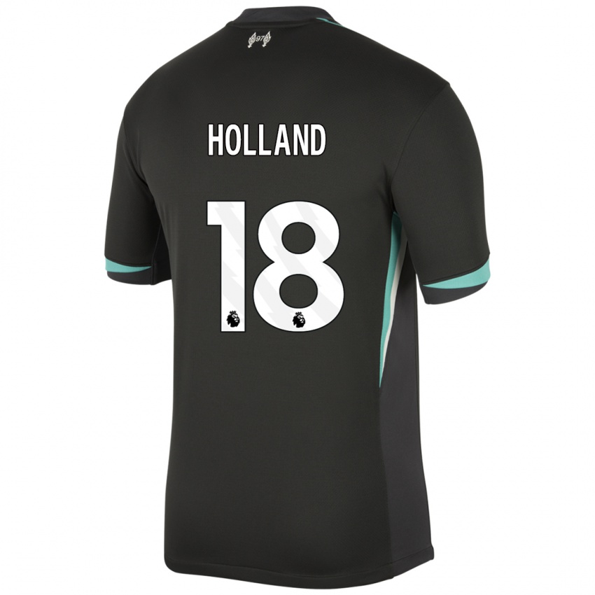 Kinderen Ceri Holland #18 Zwart Antraciet Wit Uitshirt Uittenue 2024/25 T-Shirt