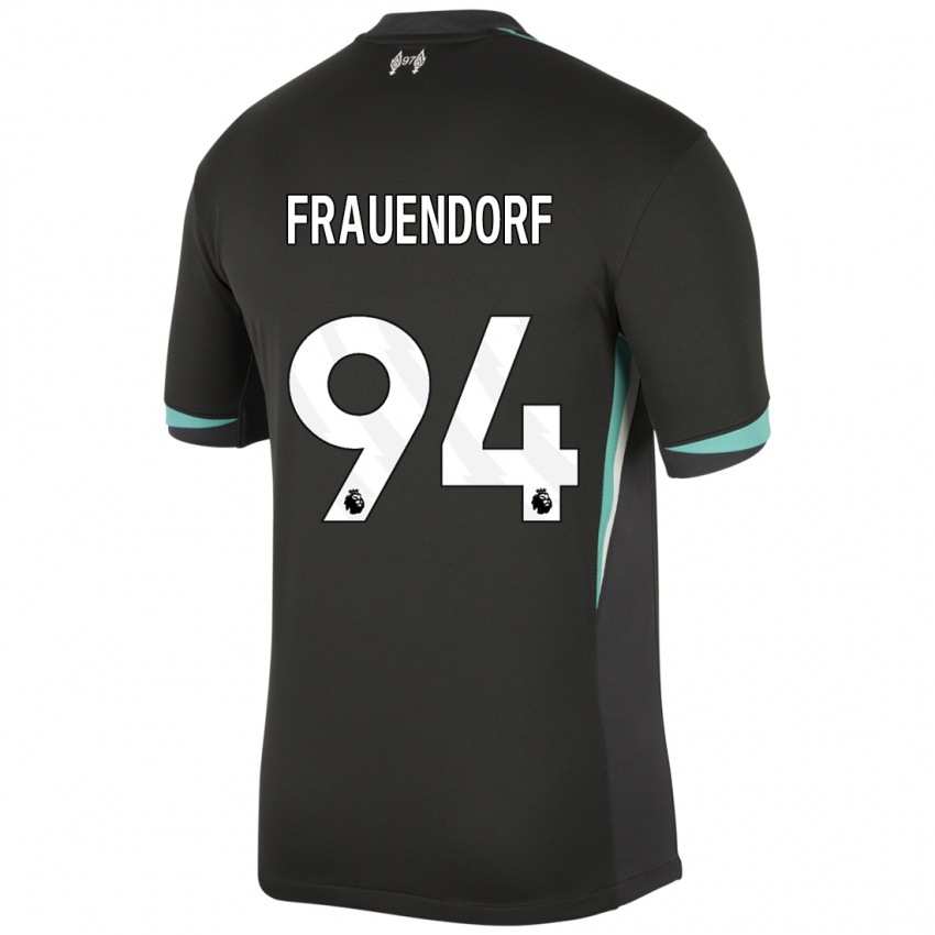 Kinderen Melkamu Frauendorf #94 Zwart Antraciet Wit Uitshirt Uittenue 2024/25 T-Shirt