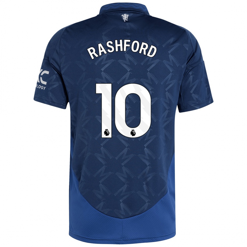 Kinderen Marcus Rashford #10 Indigo Uitshirt Uittenue 2024/25 T-Shirt