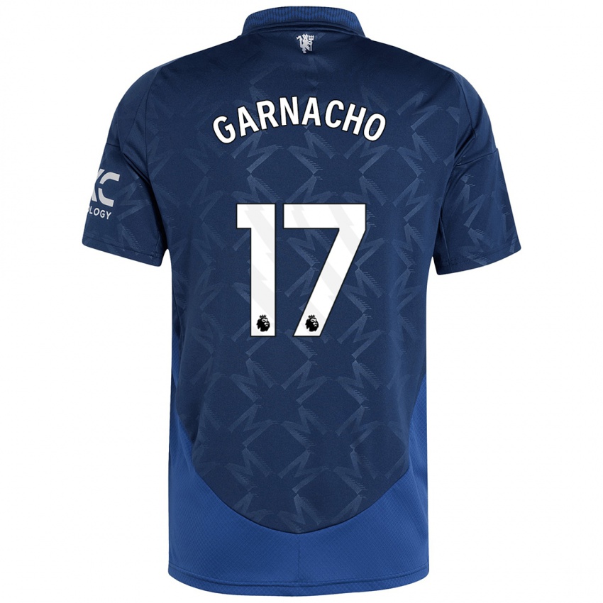 Kinderen Alejandro Garnacho #17 Indigo Uitshirt Uittenue 2024/25 T-Shirt