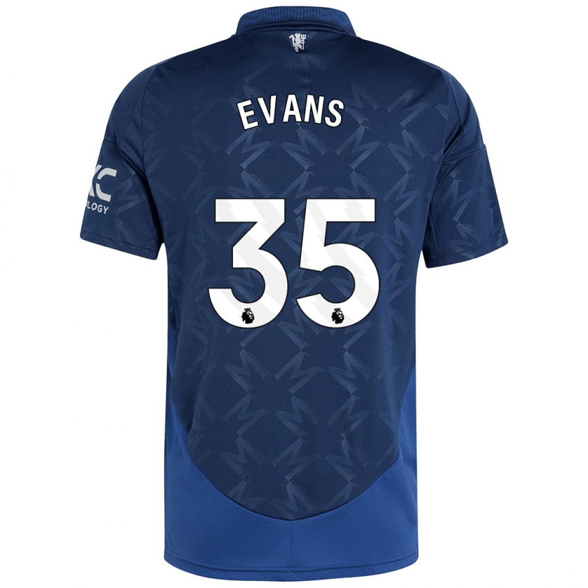 Kinderen Jonny Evans #35 Indigo Uitshirt Uittenue 2024/25 T-Shirt