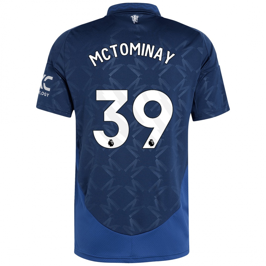 Kinderen Scott Mctominay #39 Indigo Uitshirt Uittenue 2024/25 T-Shirt