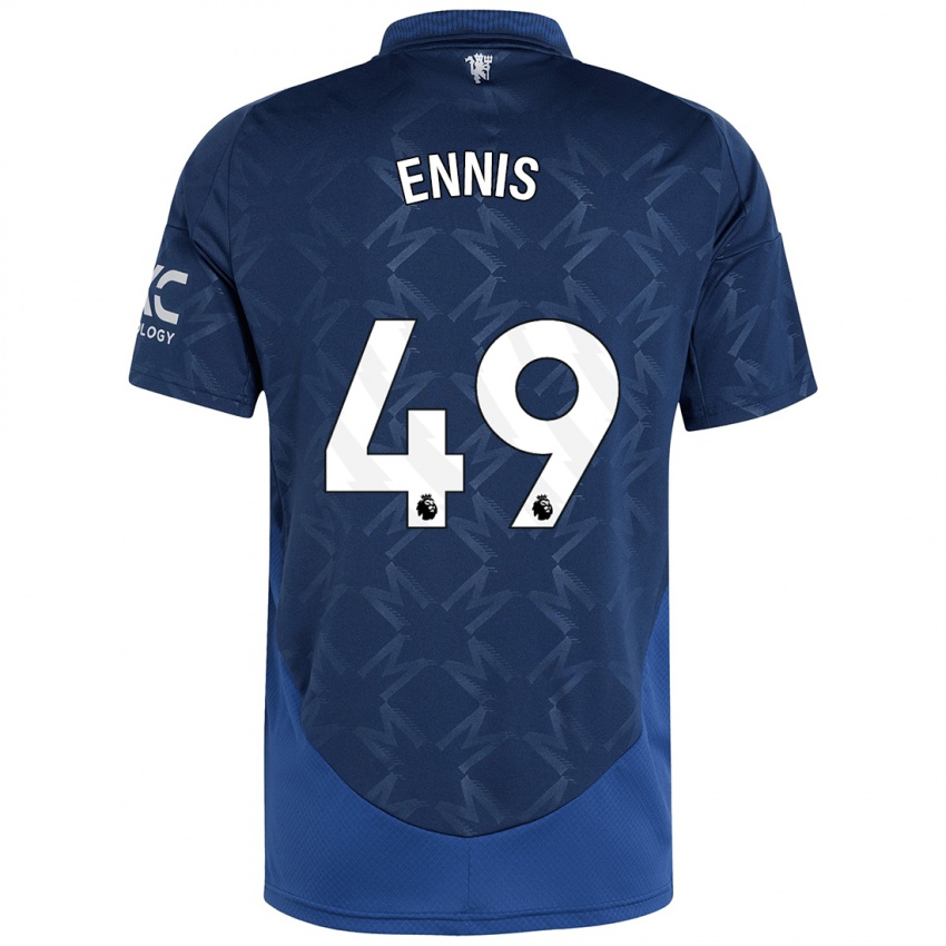 Kinderen Ethan Ennis #49 Indigo Uitshirt Uittenue 2024/25 T-Shirt