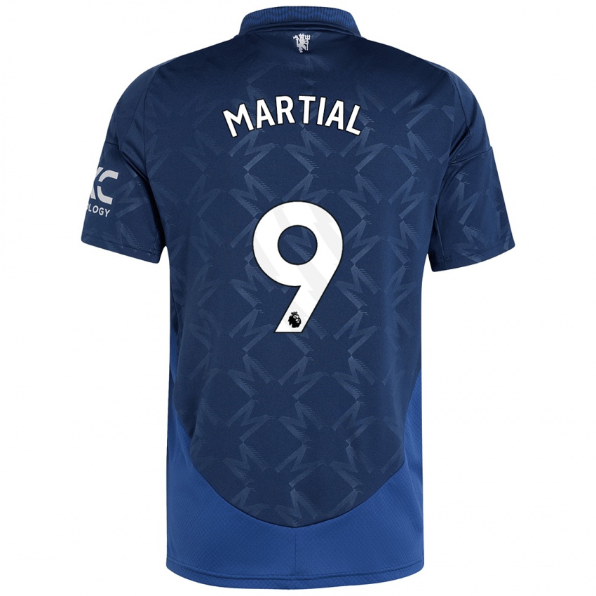 Kinderen Anthony Martial #9 Indigo Uitshirt Uittenue 2024/25 T-Shirt