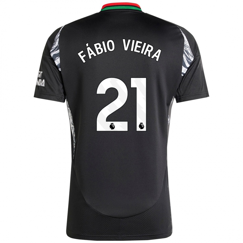 Kinderen Fabio Vieira #21 Zwart Uitshirt Uittenue 2024/25 T-Shirt