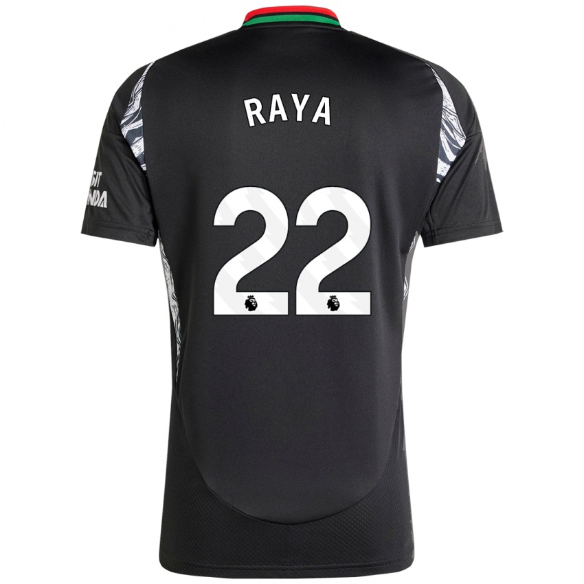 Kinderen David Raya #22 Zwart Uitshirt Uittenue 2024/25 T-Shirt