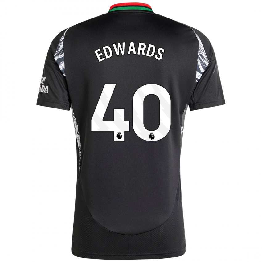 Kinderen Khayon Edwards #40 Zwart Uitshirt Uittenue 2024/25 T-Shirt