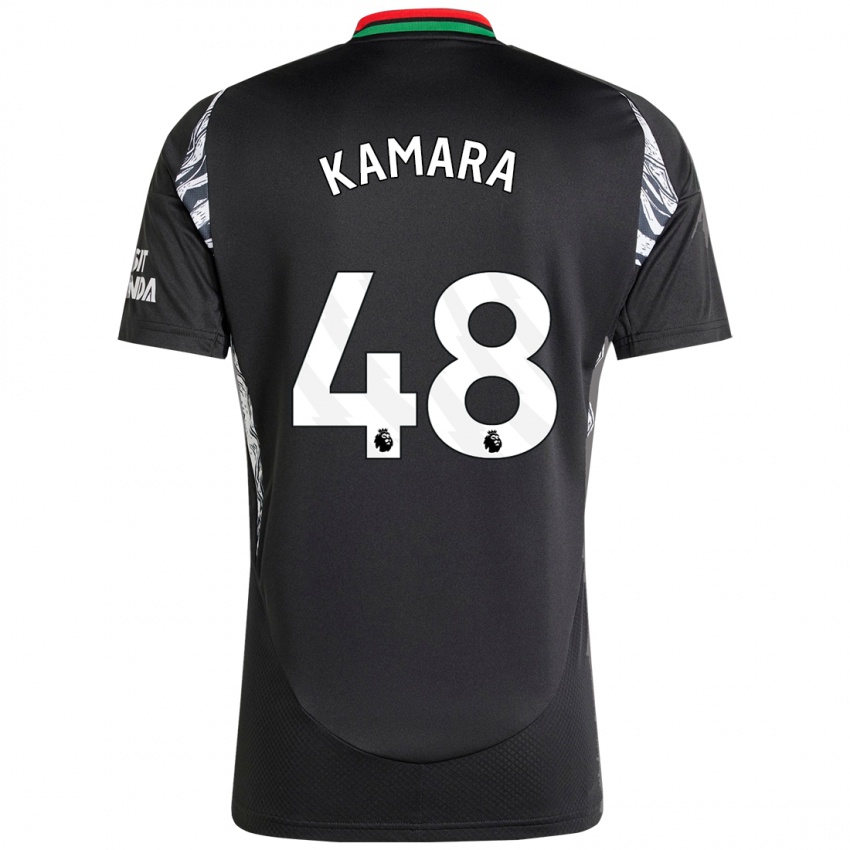 Kinderen Osman Kamara #48 Zwart Uitshirt Uittenue 2024/25 T-Shirt