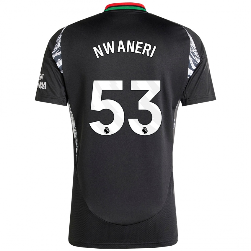 Kinderen Ethan Nwaneri #53 Zwart Uitshirt Uittenue 2024/25 T-Shirt