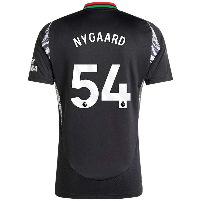 Kinderen Lucas Nygaard #54 Zwart Uitshirt Uittenue 2024/25 T-Shirt