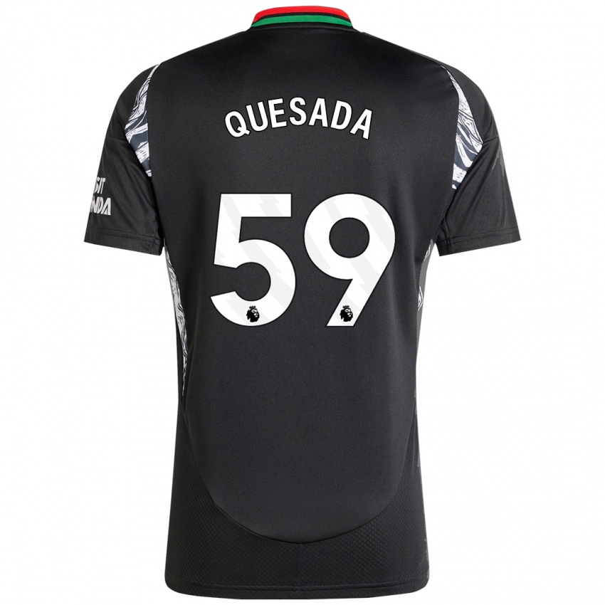 Kinderen Elián Quesada #59 Zwart Uitshirt Uittenue 2024/25 T-Shirt