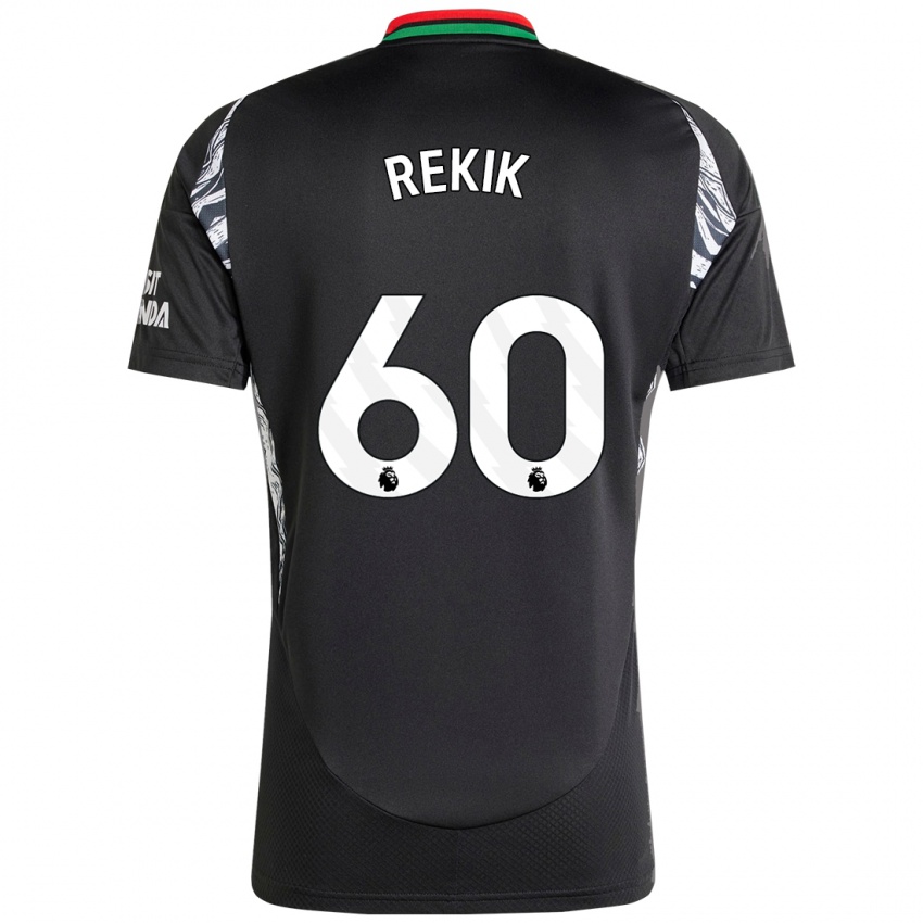 Kinderen Omar Rekik #60 Zwart Uitshirt Uittenue 2024/25 T-Shirt