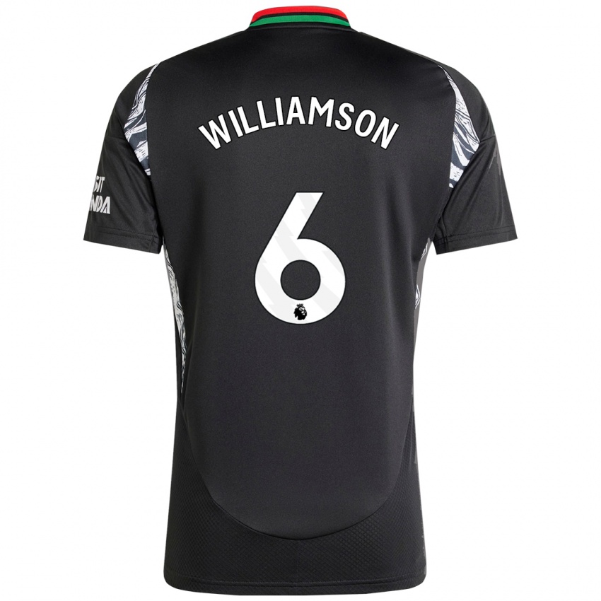 Kinderen Leah Williamson #6 Zwart Uitshirt Uittenue 2024/25 T-Shirt