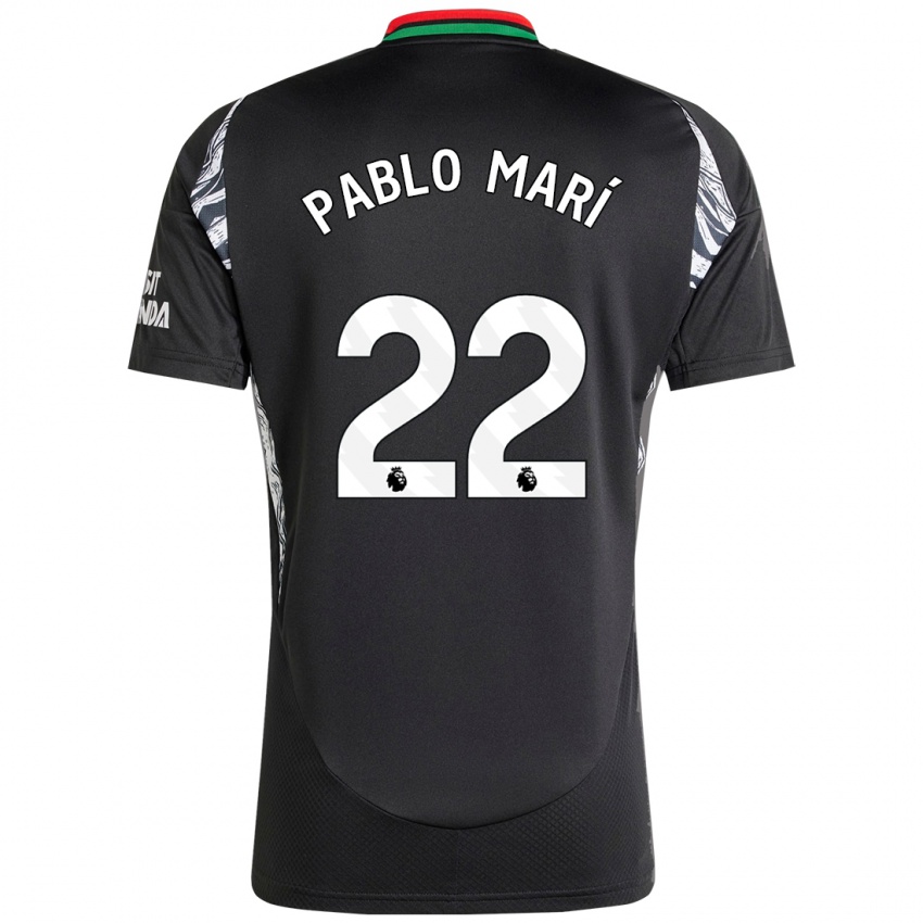 Kinderen Pablo Mari #22 Zwart Uitshirt Uittenue 2024/25 T-Shirt