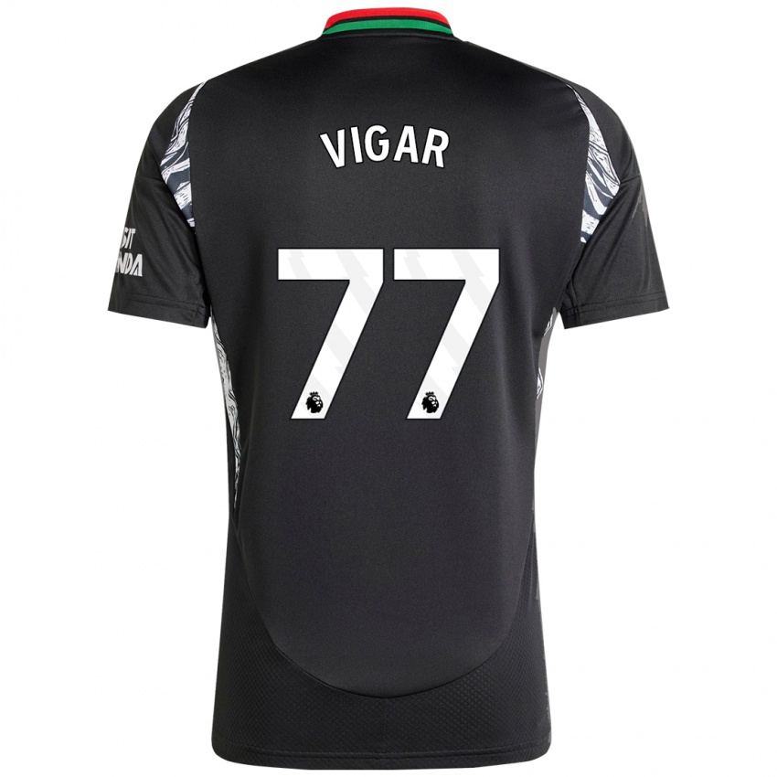 Kinderen Billy Vigar #77 Zwart Uitshirt Uittenue 2024/25 T-Shirt