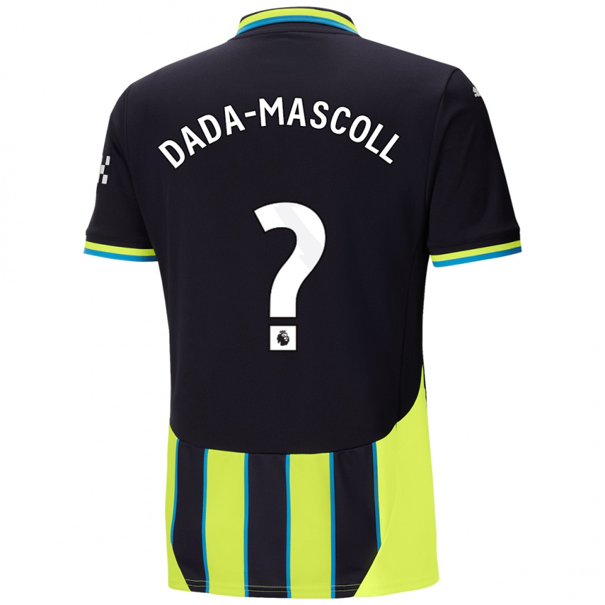 Kinderen Isaiah Dada-Mascoll #0 Blauw Geel Uitshirt Uittenue 2024/25 T-Shirt