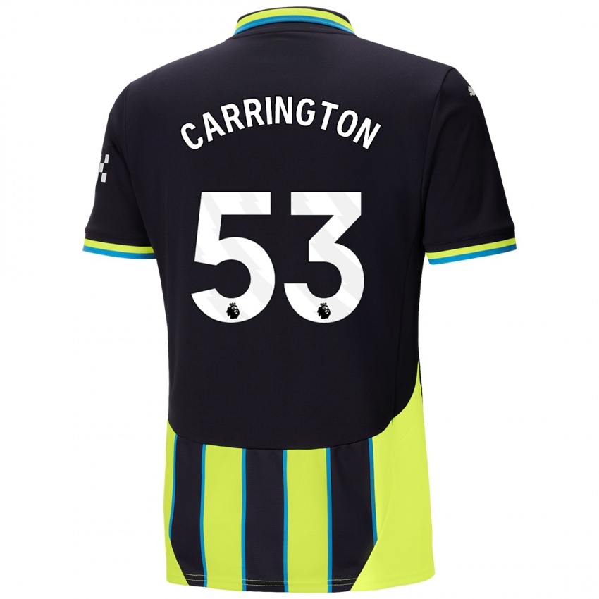 Kinderen Ezra Carrington #53 Blauw Geel Uitshirt Uittenue 2024/25 T-Shirt