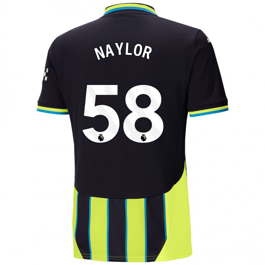 Kinderen Seb Naylor #58 Blauw Geel Uitshirt Uittenue 2024/25 T-Shirt