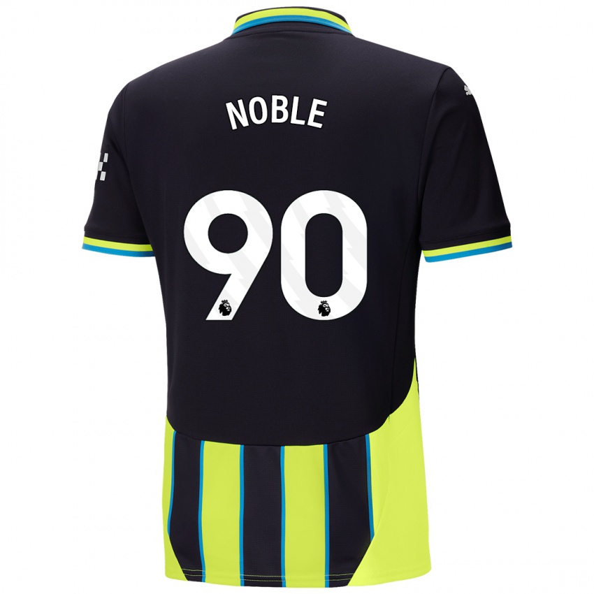 Kinderen Kian Noble #90 Blauw Geel Uitshirt Uittenue 2024/25 T-Shirt