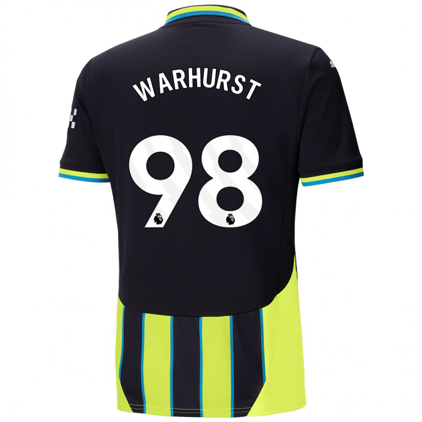 Kinderen Matthew Warhurst #98 Blauw Geel Uitshirt Uittenue 2024/25 T-Shirt