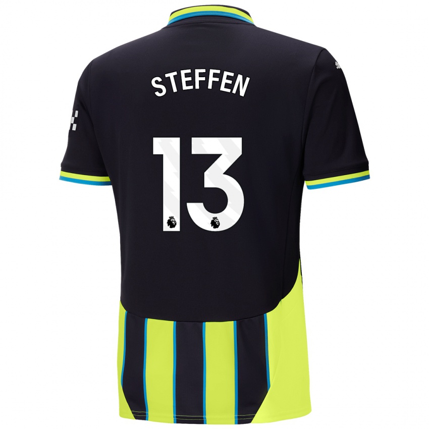 Kinderen Zack Steffen #13 Blauw Geel Uitshirt Uittenue 2024/25 T-Shirt