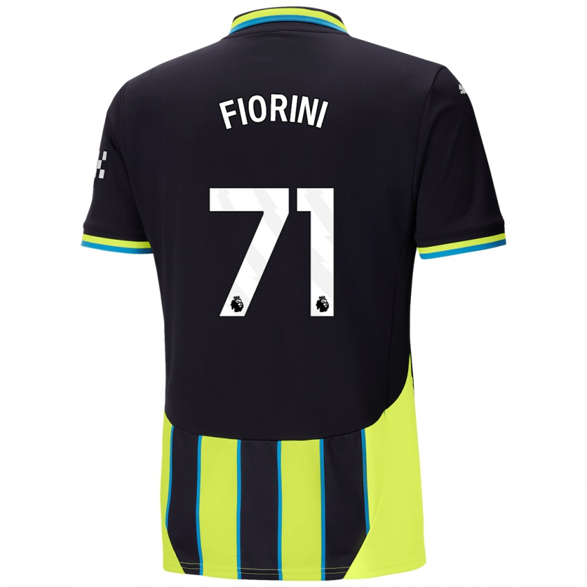 Kinderen Lewis Fiorini #71 Blauw Geel Uitshirt Uittenue 2024/25 T-Shirt