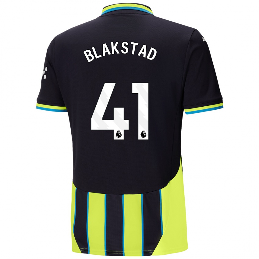 Kinderen Julie Blakstad #41 Blauw Geel Uitshirt Uittenue 2024/25 T-Shirt