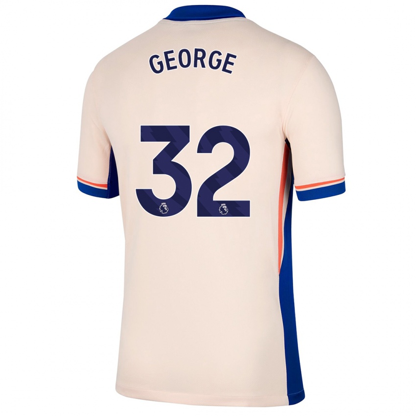 Kinderen Tyrique George #32 Lichtbeige Uitshirt Uittenue 2024/25 T-Shirt