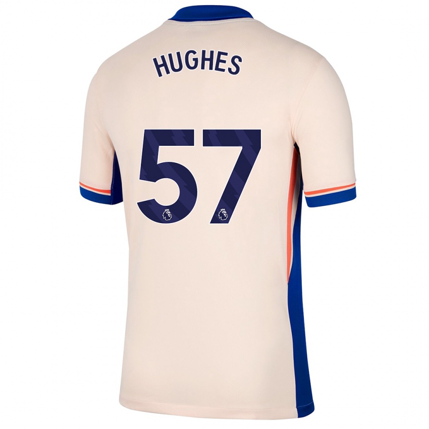 Kinderen Brodi Hughes #57 Lichtbeige Uitshirt Uittenue 2024/25 T-Shirt