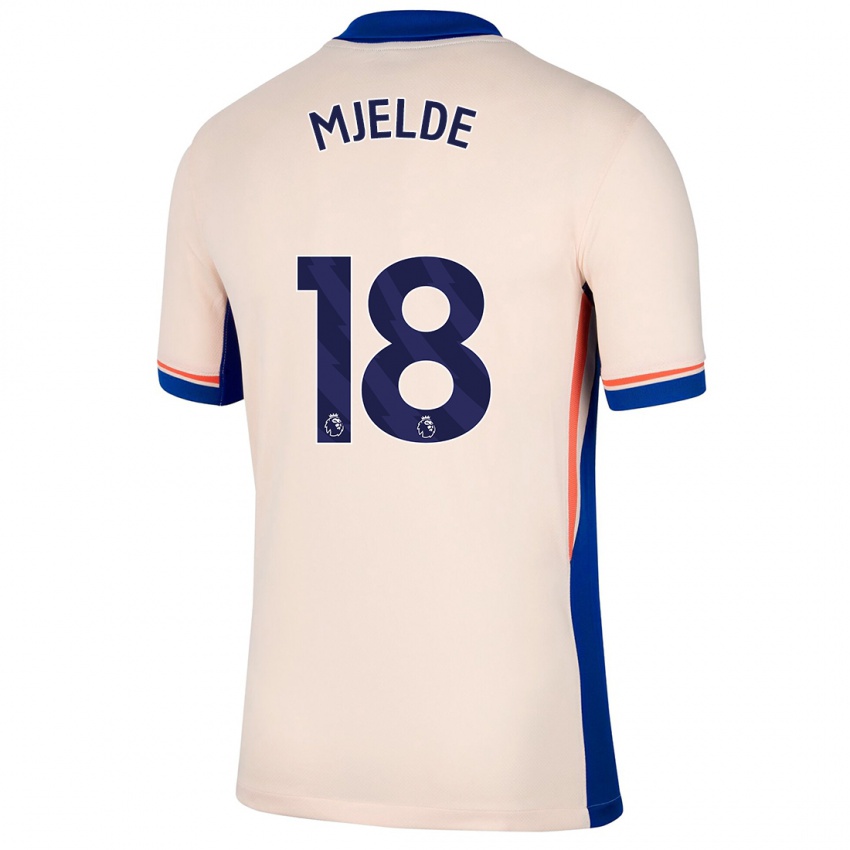 Kinderen Maren Mjelde #18 Lichtbeige Uitshirt Uittenue 2024/25 T-Shirt