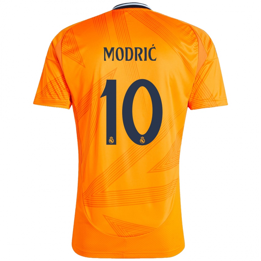 Kinderen Luka Modric #10 Oranje Uitshirt Uittenue 2024/25 T-Shirt