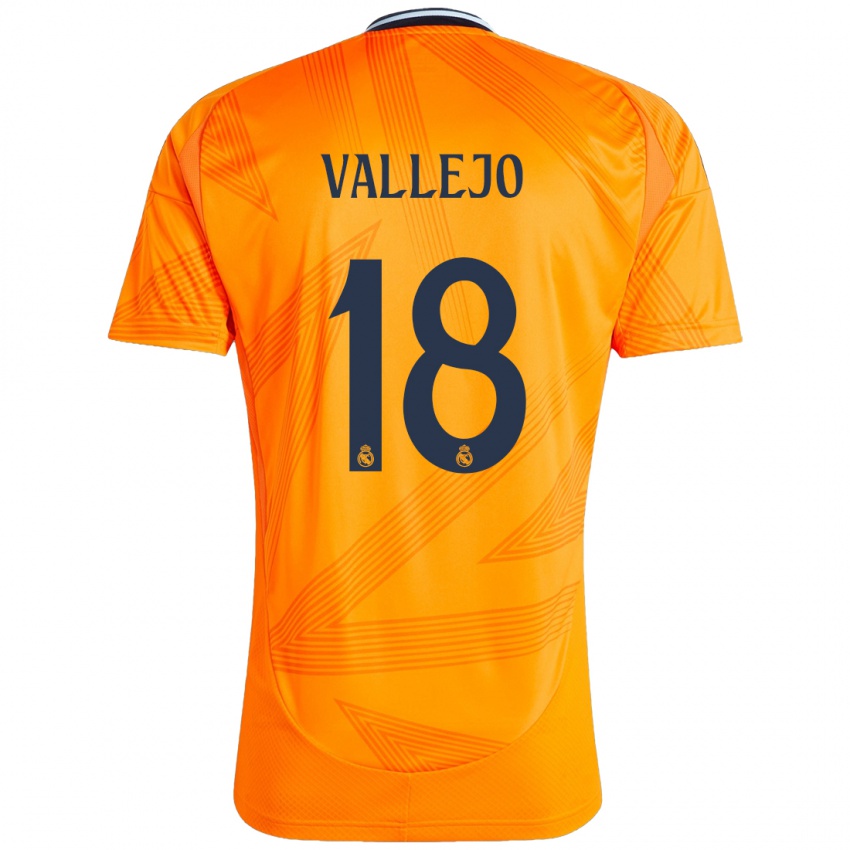 Kinderen Jesus Vallejo #18 Oranje Uitshirt Uittenue 2024/25 T-Shirt