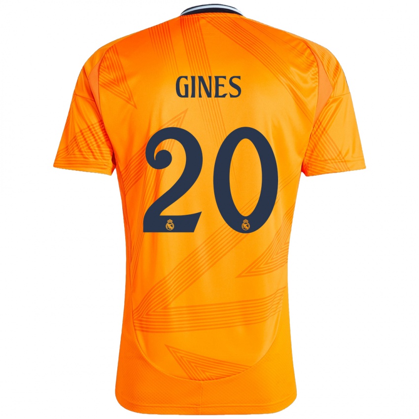 Kinderen Alvaro Gines #20 Oranje Uitshirt Uittenue 2024/25 T-Shirt