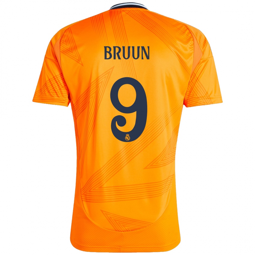 Kinderen Signe Bruun #9 Oranje Uitshirt Uittenue 2024/25 T-Shirt