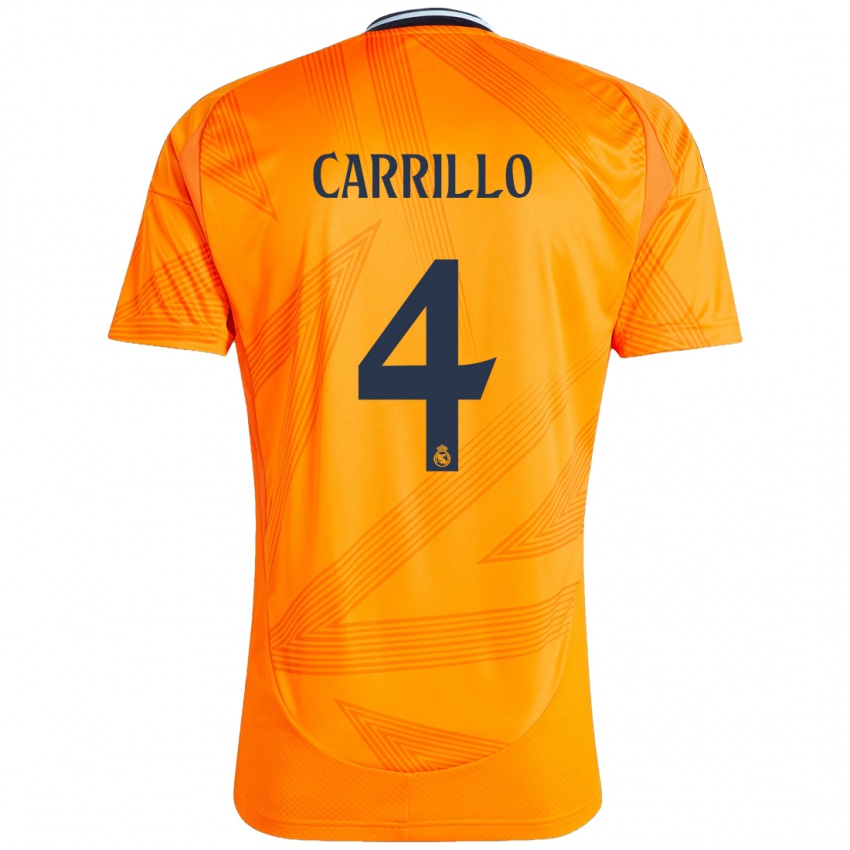 Kinderen Alvaro Carrillo #4 Oranje Uitshirt Uittenue 2024/25 T-Shirt