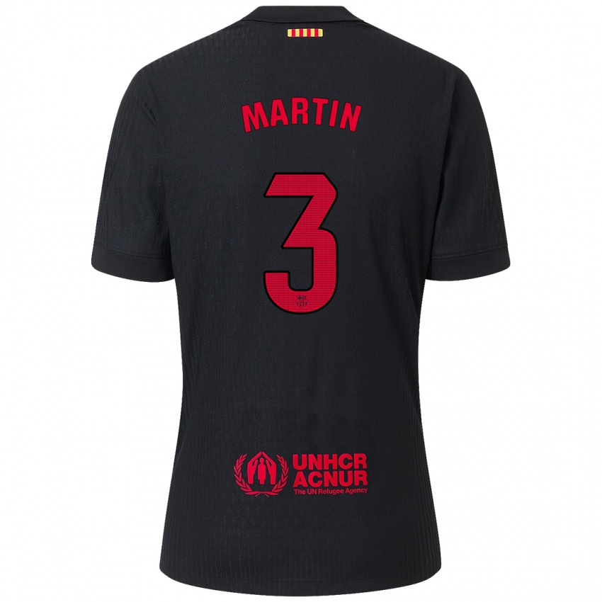 Kinderen Gerard Martin #3 Zwart Rood Uitshirt Uittenue 2024/25 T-Shirt