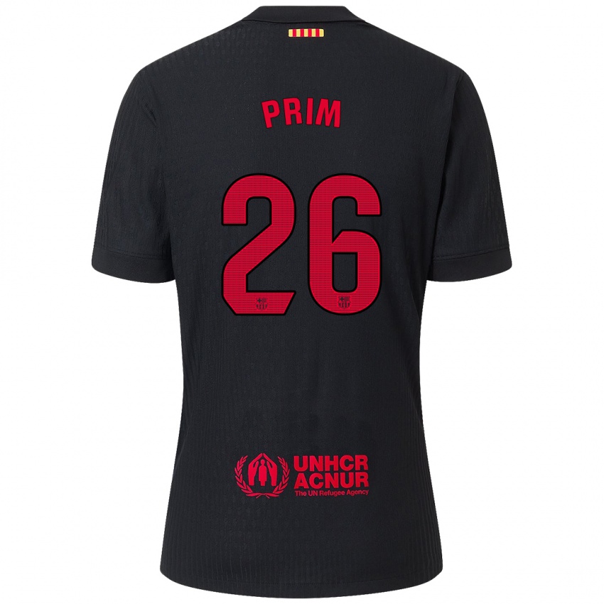 Kinderen Pau Prim #26 Zwart Rood Uitshirt Uittenue 2024/25 T-Shirt