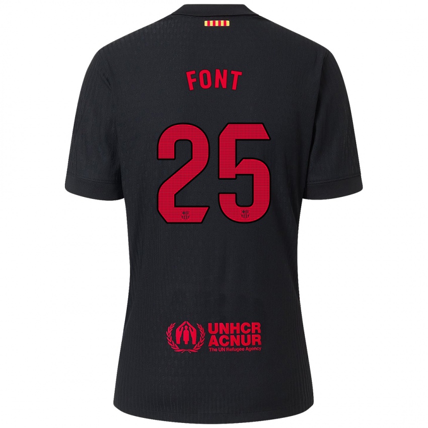 Kinderen Gemma Font #25 Zwart Rood Uitshirt Uittenue 2024/25 T-Shirt