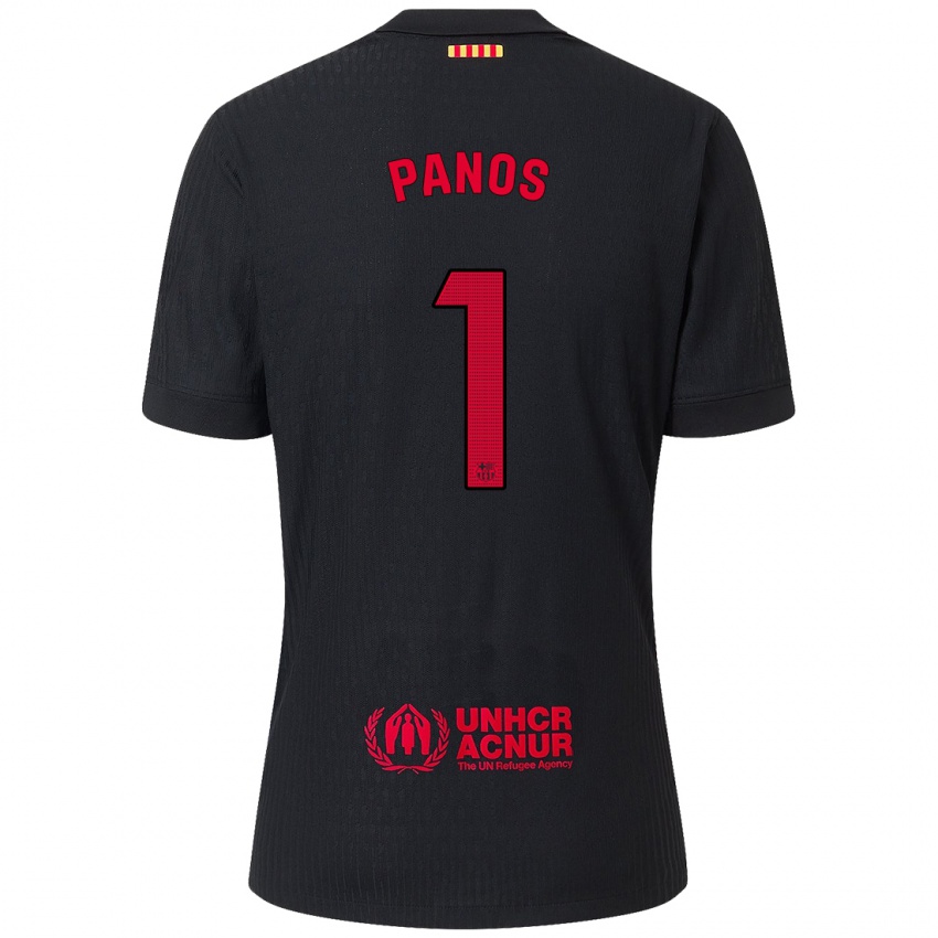 Kinderen Sandra Panos #1 Zwart Rood Uitshirt Uittenue 2024/25 T-Shirt