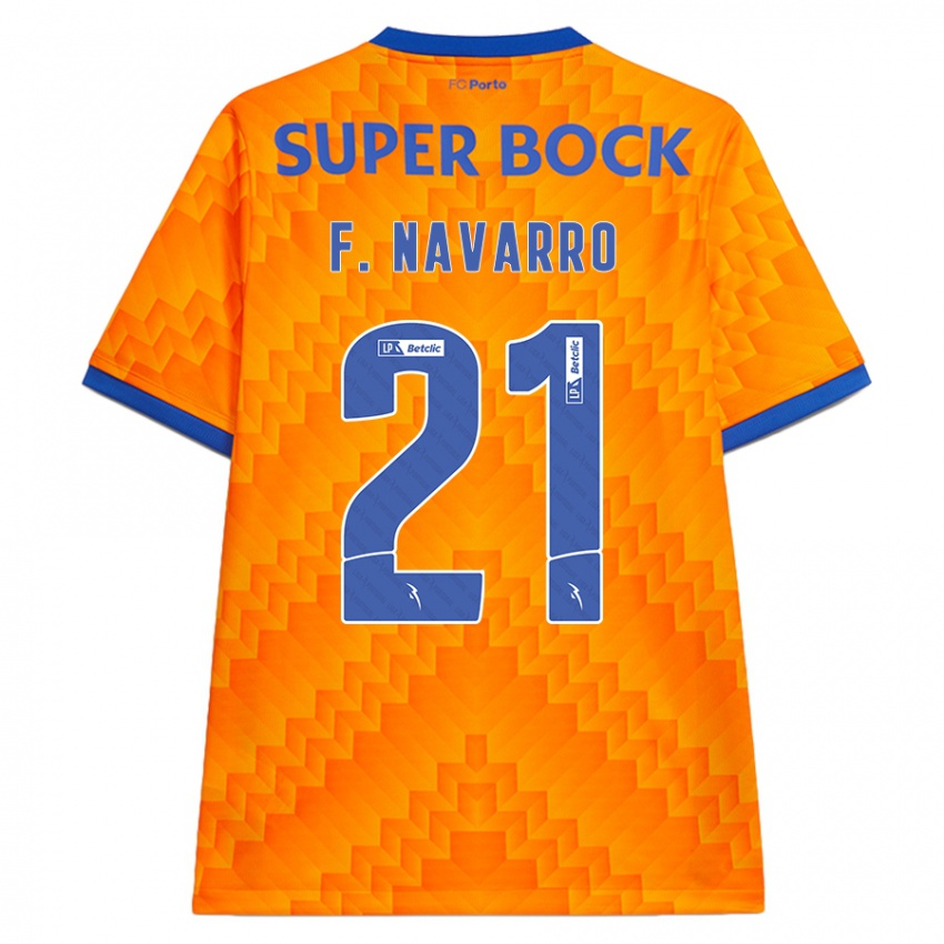 Kinderen Fran Navarro #21 Oranje Uitshirt Uittenue 2024/25 T-Shirt