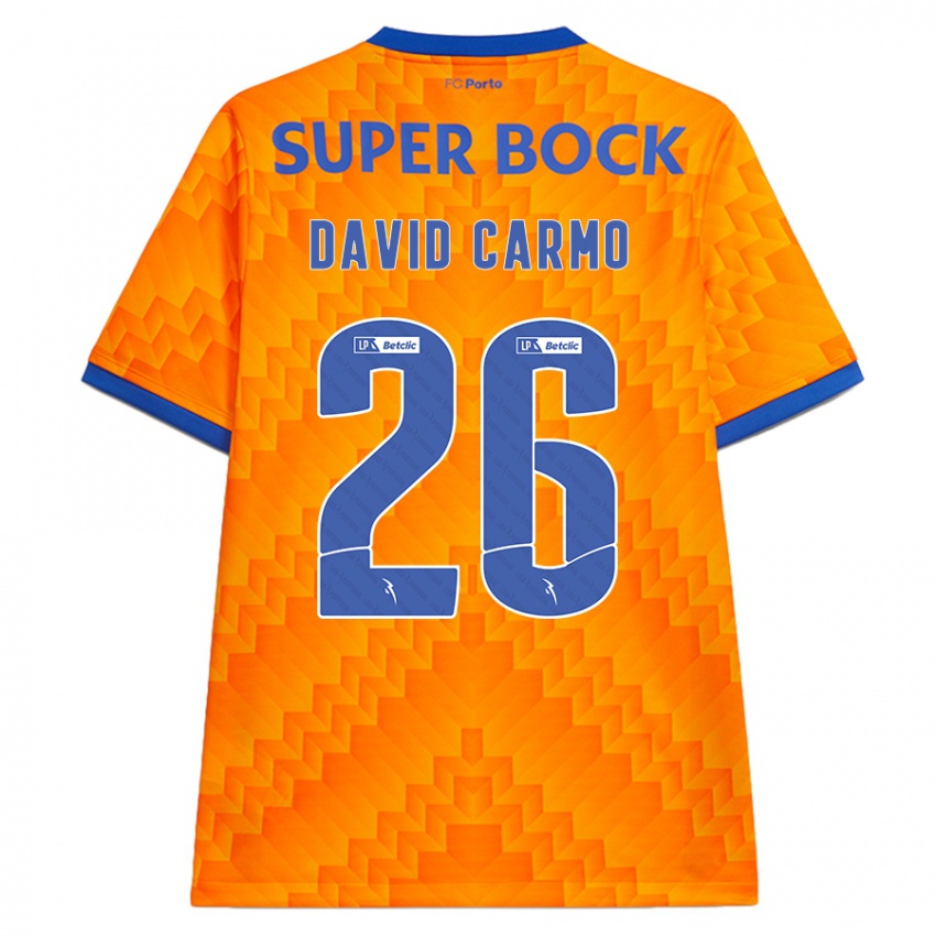 Kinderen David Carmo #26 Oranje Uitshirt Uittenue 2024/25 T-Shirt