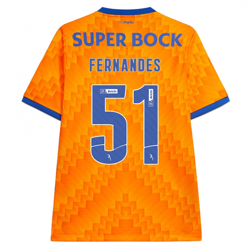 Kinderen Diogo Fernandes #51 Oranje Uitshirt Uittenue 2024/25 T-Shirt